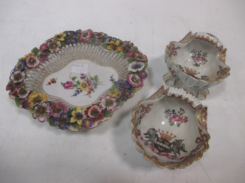 Lot 20 - Two Samson armorial scroll salts and a...