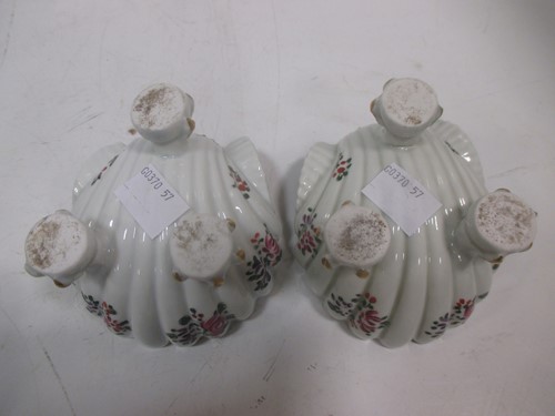 Lot 20 - Two Samson armorial scroll salts and a...