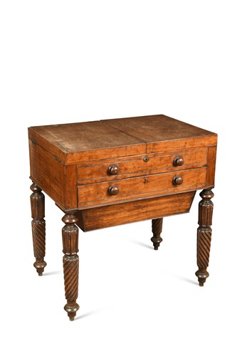 Lot 592 - A William IV mahogany washstand by Currie & Co. Calcutta, circa 1830