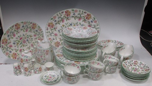 Lot 138 - A minton 'Haddon Hall' pattern part tea and...