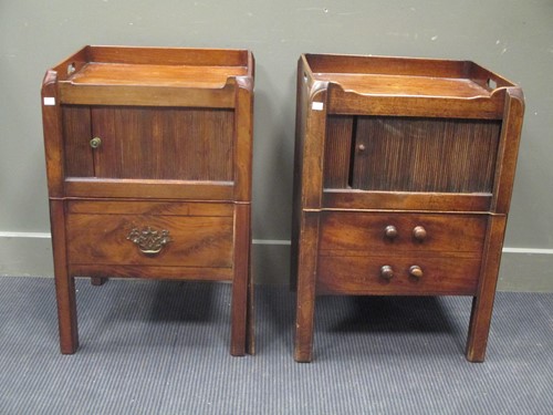 Lot 464 - A similar pair of George III mahogany tray top...