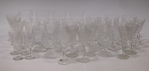 Lot 95 - Cut glassware: Waterford, Webb Corbett and...