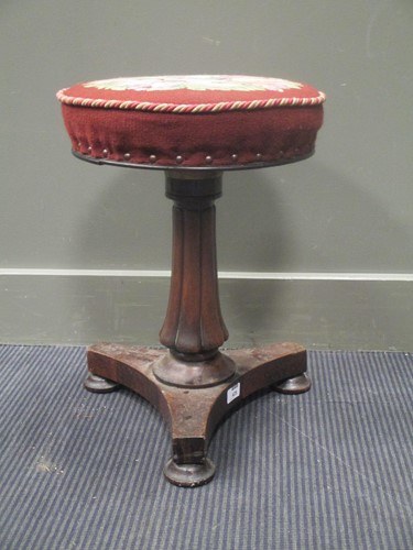 Lot 429 - A William IV rosewood piano stool