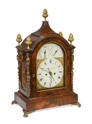 Lot 283 - Eardley Norton, London, a mahogany table clock, late 18th century