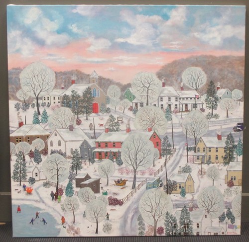 Lot 215 - Janis Price (American 1932-) American town in...