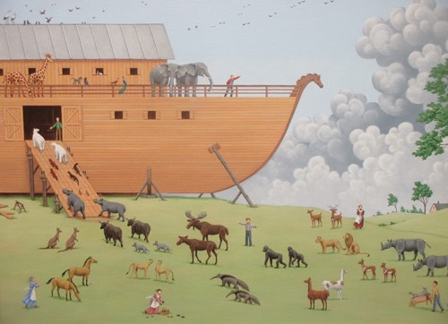 Lot 216 - Susan Slyman (20th century) Noah's Ark signed...