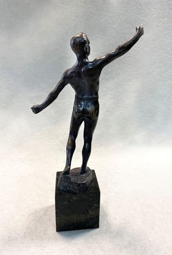 Lot 21 - Julius Schmidt-Felling (German, 1835-1920), a bronze model of an athlete