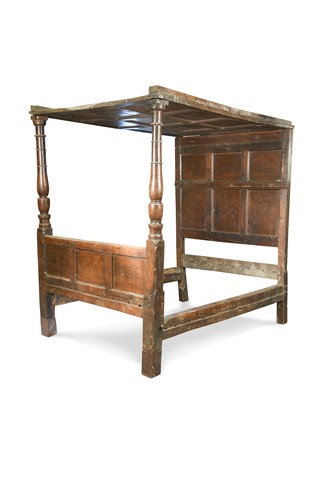 Lot 448 - An oak tester bed, 17th century