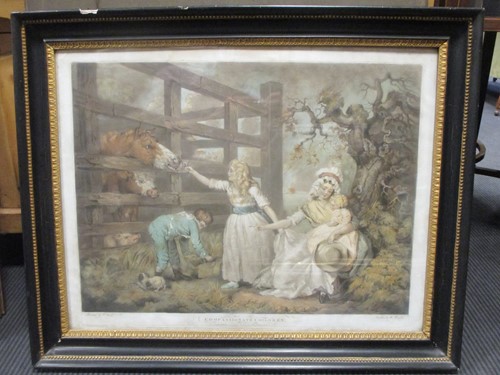 Lot 279 - Two coloured mezzotint engravings by W. Ward...