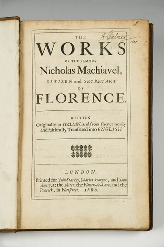 Lot 99 - MACHIAVELLI (N)