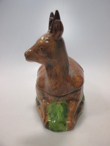 Lot 2 - A Michel Caugant tureen, modelled as a deer; a...