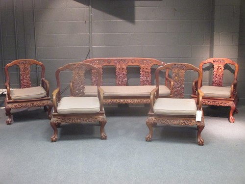 Lot 432 - An early 20th century Chinese hardwood salon...