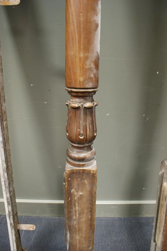 Lot 354 - A pair of early Victorian mahogany bed posts...