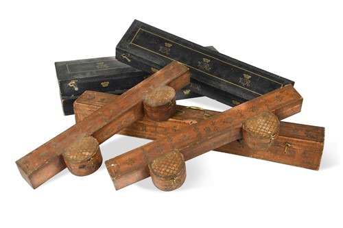 Lot 424 - Five Grants of Arms and a Pedigree,19th century