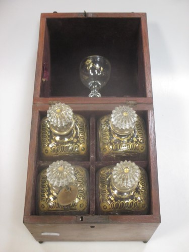 Lot 89 - A 19th Century continental decanter box with...