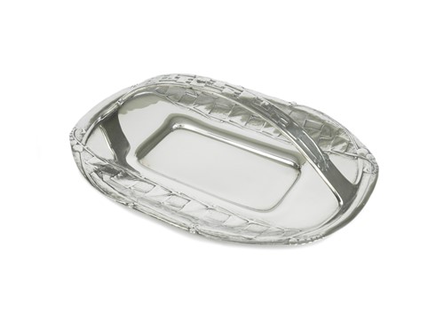 Lot 84 - Archibald Knox for Liberty & Co., a polished Tudric pewter cake basket