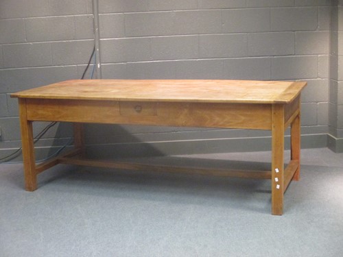 Lot 429 - A continental fruitwood farm house table, with...