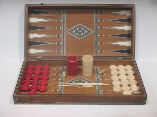 Lot 97 - A 19th Anglo-Indian ivory and mosaic...