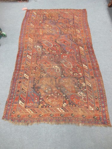 Lot 508 - A Khamseh 'morger an child boteh' design rug...
