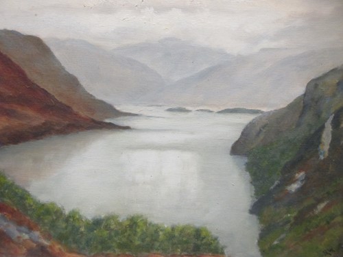 Lot 267 - B DARRAGH A Scottish landscape, signed w/c...