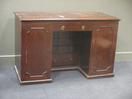 Lot 410 - A 19th century mahogany desk, fitted with a...