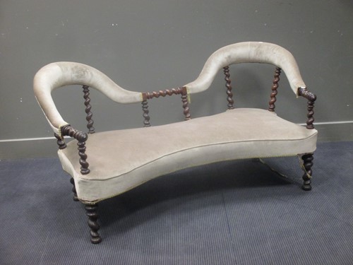 Lot 356 - A Victorian showframe settee 78 x 152cm