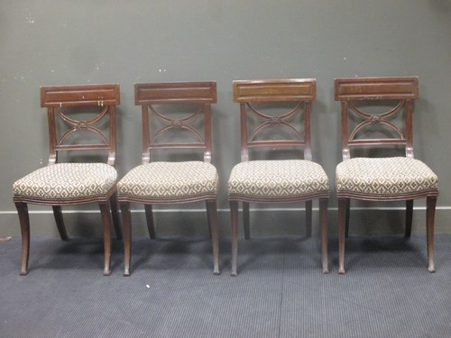 Lot 358 - A set of four 19th Century mahogany dining...