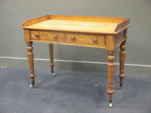 Lot 360 - A pine washstand with two drawers, 80 x 107 x...