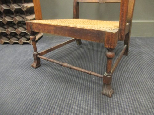 Lot 374 - An 20th century caned armchair together with a...