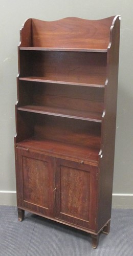 Lot 389 - A mahogany waterfall bookcase, circa 1900, 170...