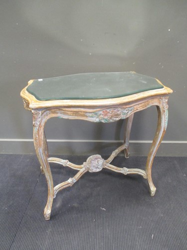 Lot 340 - A French console table with mirrored top 75 x...