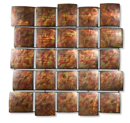 Lot 58 - In the manner of Curtis Jeré (American, est. 1963), a patinated metal wall hanging
