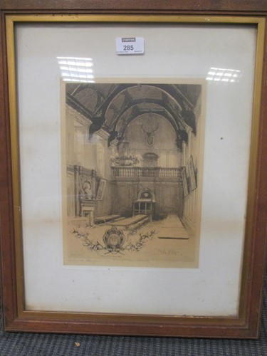 Lot 285 - Prints: David Loggan, Trinity Hall engraving...