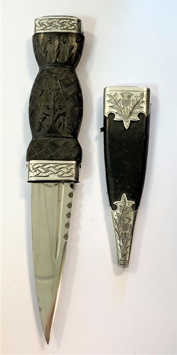 Lot 324 - A George V silver mounted  Sgian Dubh