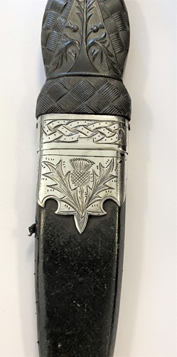 Lot 324 - A George V silver mounted  Sgian Dubh
