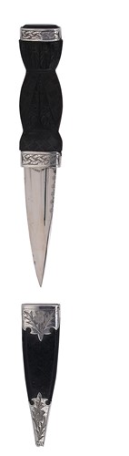 Lot 324 - A George V silver mounted  Sgian Dubh