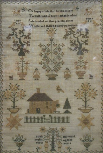Lot 173 - A 19th century sampler by Sarah Sophia Snow,...