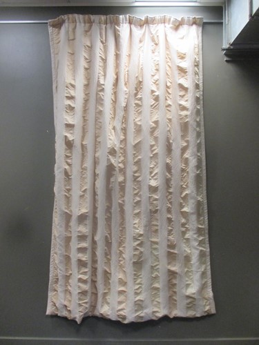 Lot 476 - A single verticle striped cream coloured...