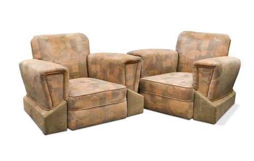 Lot 142 - Pair of British Art Deco Tank Chairs, circa 1930
