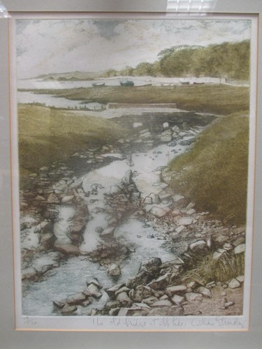 Lot 505 - ‘Meadow Light’, etching with aquatint by Phil...