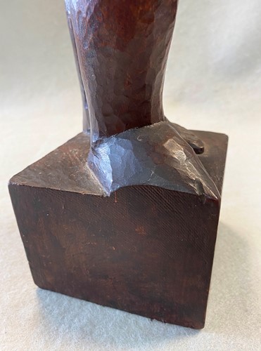 Lot 47 - Attributed to René Baumer (French, 1906–1982), a carved wood nude figure
