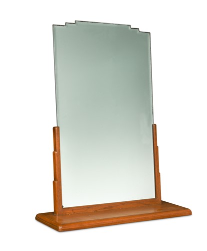 Lot 169 - Betty Joel (1894-1985), a Token Works walnut table mirror, circa 1930