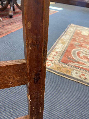 Lot 485 - A Heal's oak single bed frame, circa 1900