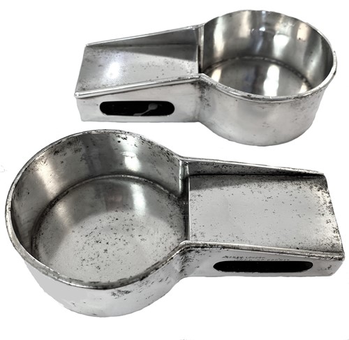 Lot 330 - A pair of George V silver combination matchbox holder and ashtrays, mark of Asprey