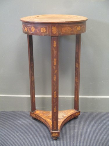 Lot 293 - A 19th century Dutch marquetry wash stand 78cm...