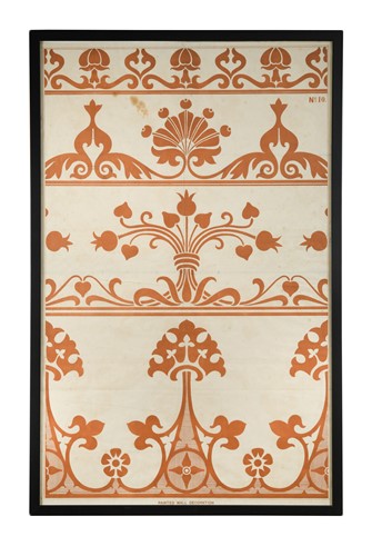 Lot 83 - A pair of Arts & Crafts framed decorator templates