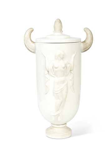 Lot 14 - Wheeler Williams (American, 1897-1972), a white porcelain vase and cover, circa 1930