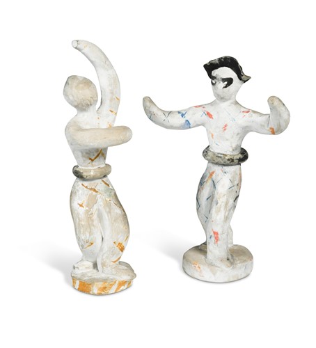 Lot 15 - Louise Milhau (French, 1904-1948), Piero and Harlequin, 1935