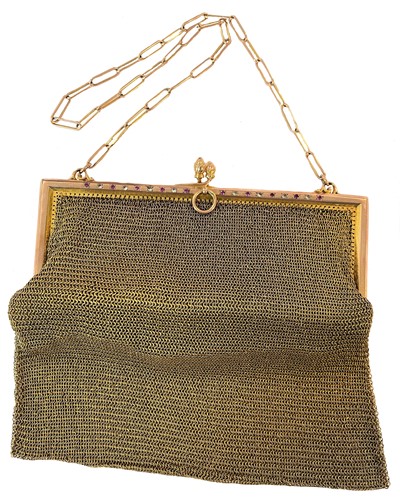 Lot 346 - Two early 20th century mesh style dance purses