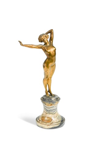 Lot 41 - Paul Philippe (French, 1870-1930), Reveil, a gilt bronze model of an awakening female nude